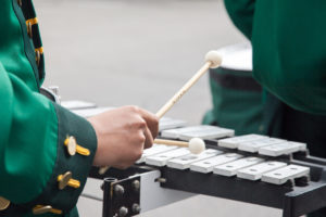 Band Member Playing a Xylophone